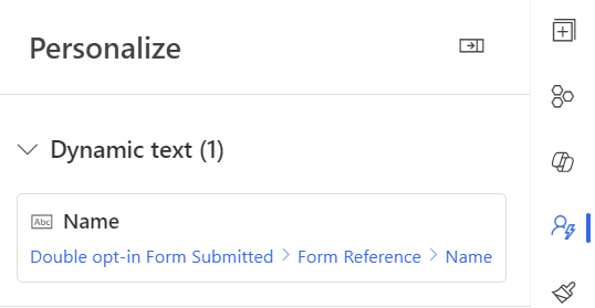 Wizard for personalisation in email
